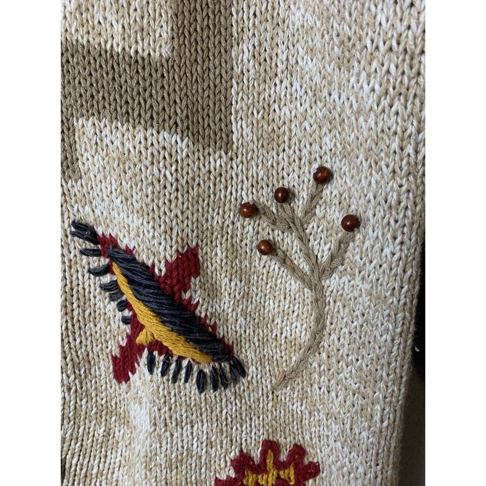 Ashley Hill Sweater XL Embroidered Southwest Tunic Aztec Native American Vtg - Picture 6 of 10